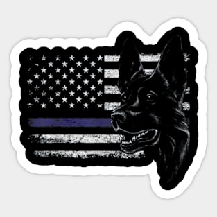 Bulldog american flag Sticker